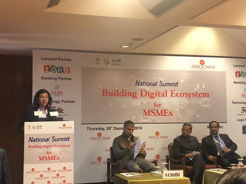 NATIONAL SUMMIT BUILDING DIGITAL ECOSYSTEM FOR MSMEs at New Delhi 20th Dec 2018